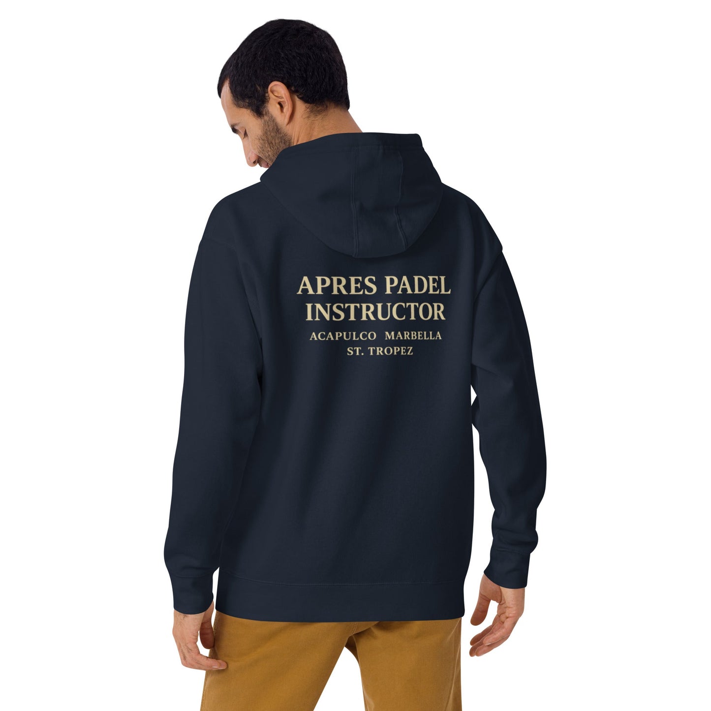 Après Padel Hoodie – unisex padel hoodie, close-up | Corcuera Padel Club