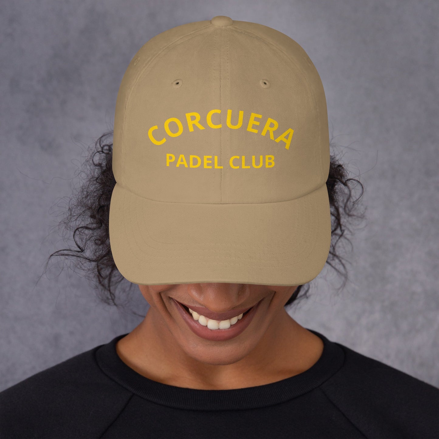 Corcuera Padel Club Dad Hat – padel cap, close-up | Corcuera Padel Club