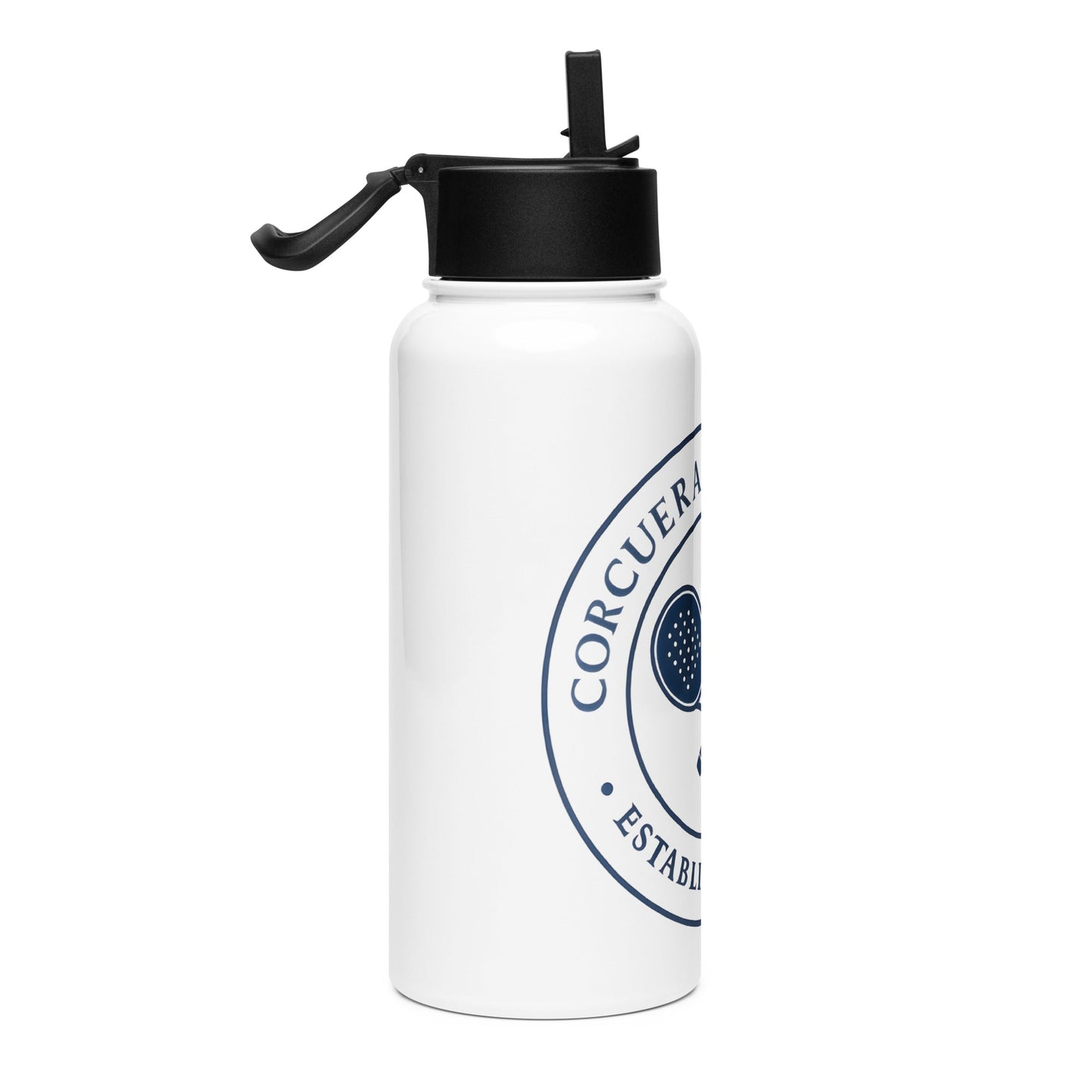 Corcuera Padel Water Bottle 950ml – straw lid padel bottle, alternate angle | Corcuera Padel Club
