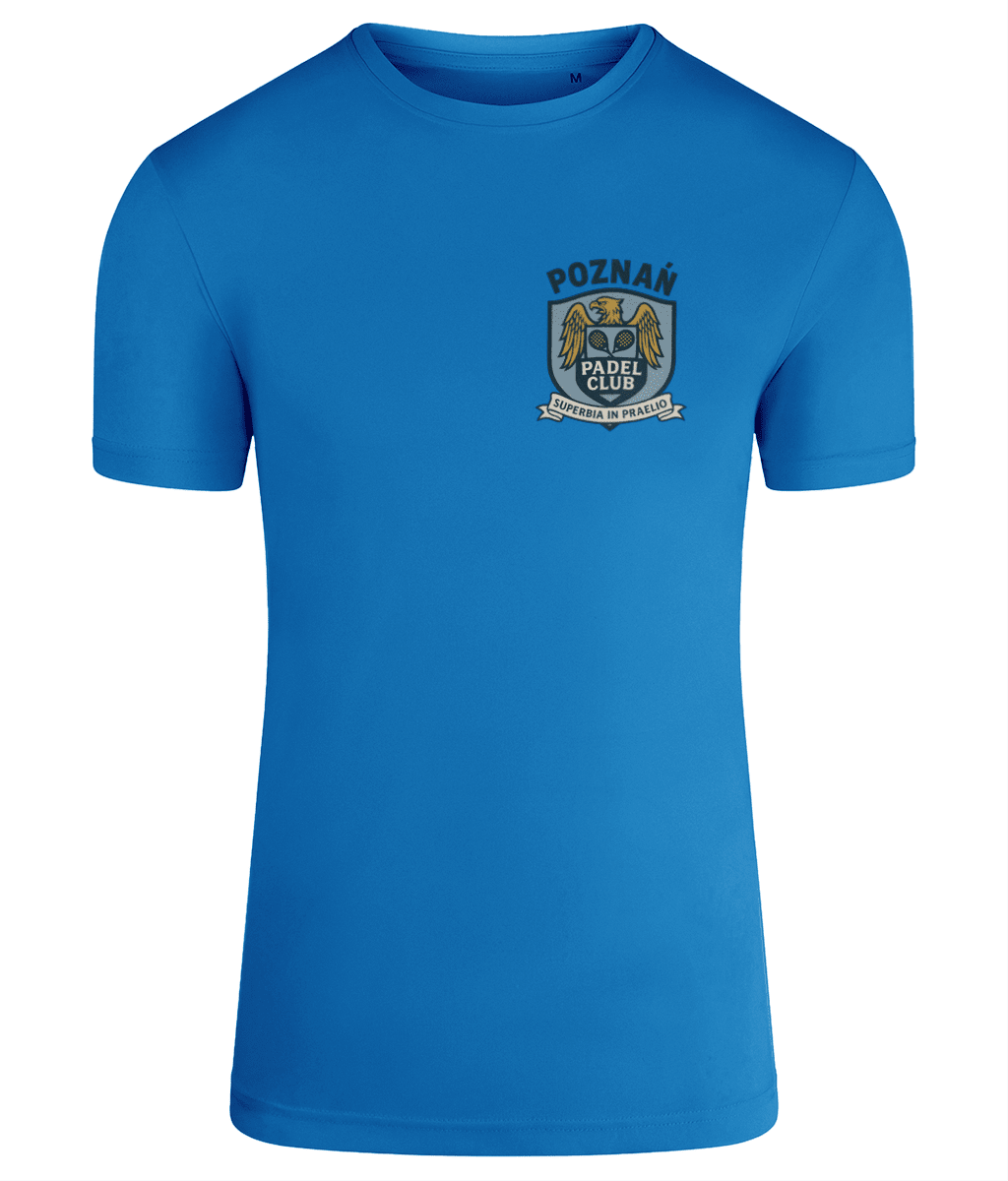 Poznan Padel Club Player T-Shirt – unisex padel tee, back | Corcuera Padel Club