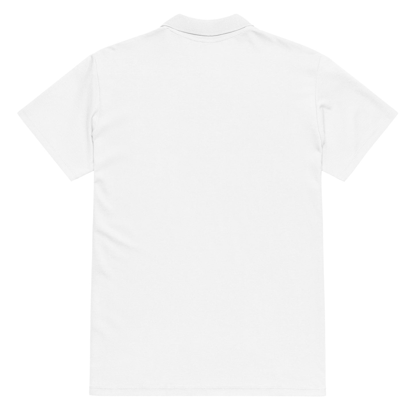 Premium Club Crest Piqué Polo Shirt – unisex padel polo, worn shot | Corcuera Padel Club