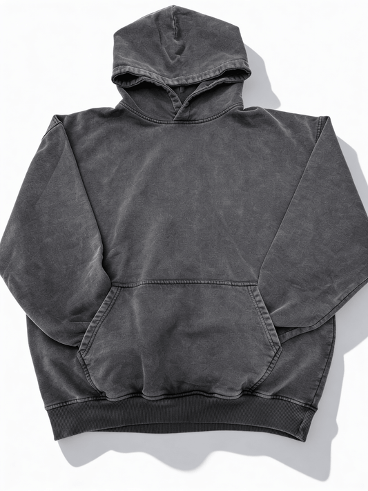 Third Shot Heavyweight Padel Hoodie – unisex grey padel hoodie, back | Corcuera Padel Club