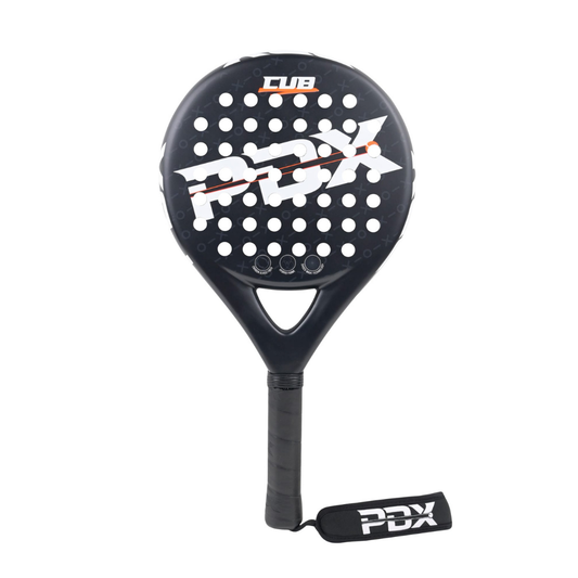 PDX Cub Kids Beginner Padel Racket | Ages 6-12 | 30% Carbon 70% Fibreglass | 270g Round