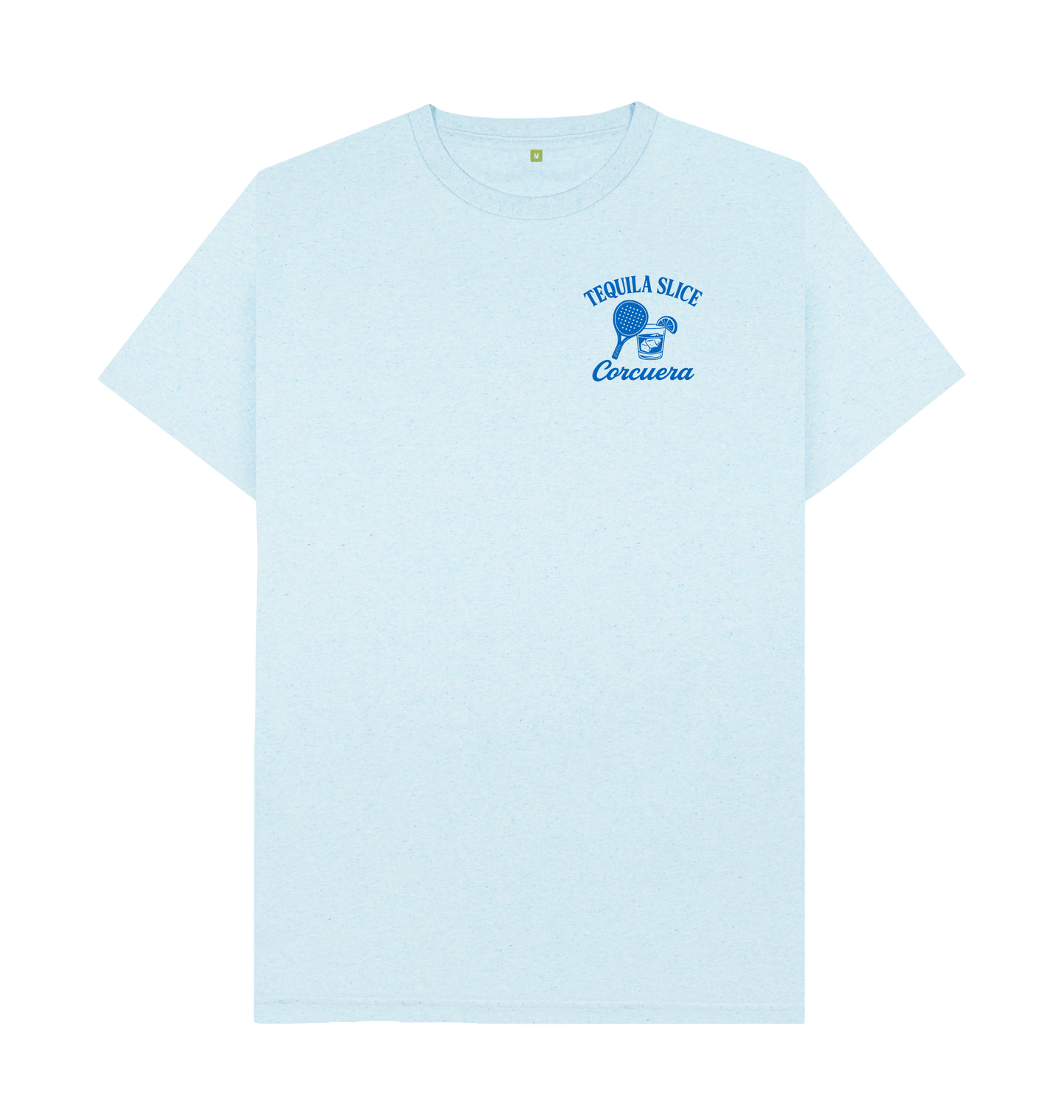 Light Blue Recycled Printed T-Shirt Front