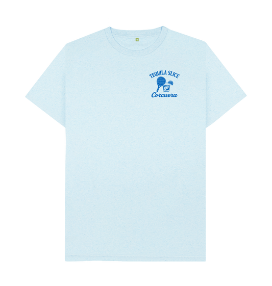 Light Blue Recycled Printed T-Shirt Front