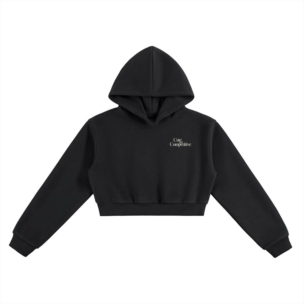 Cute and Competitive Cropped Hoodie