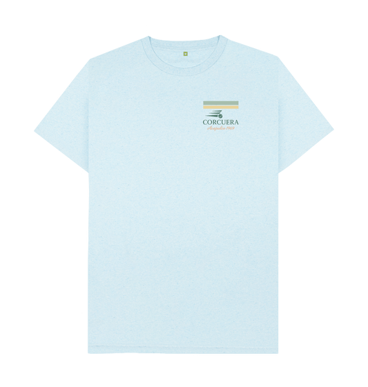 Light Blue Recycled Printed T-Shirt Front