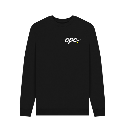 Black Printed Sweater Front