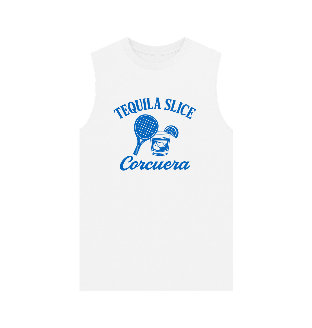 Tequila Slice Men’s Sleeveless Padel Top – organic cotton Après Padel gift