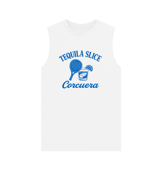Tequila Slice Men’s Sleeveless Padel Top – organic cotton Après Padel gift