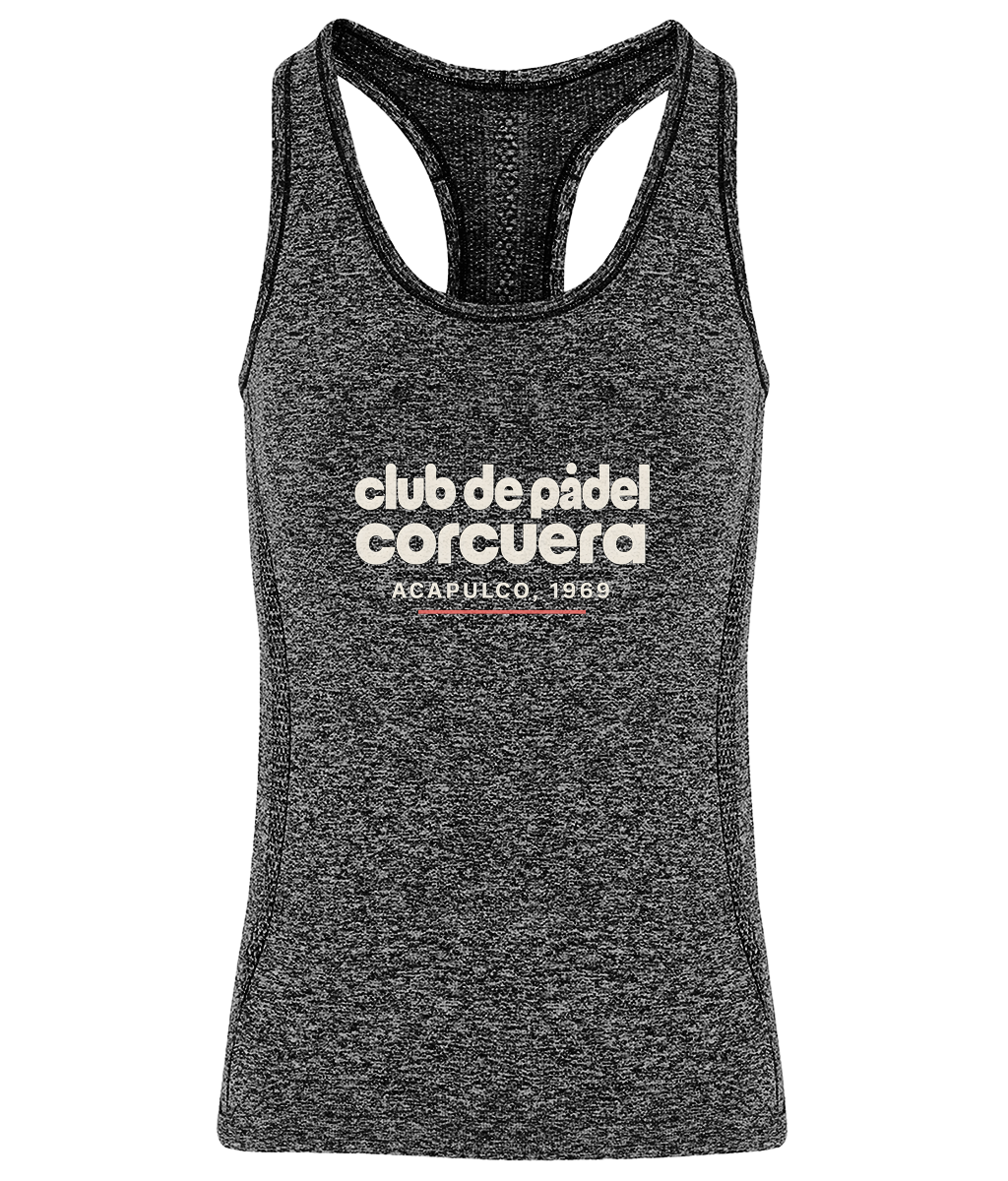 Club de Padel - Womens  Seamless '3D fit' Sports Vest grey