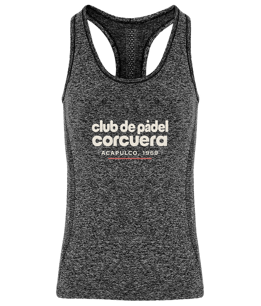 Club de Padel - Womens  Seamless '3D fit' Sports Vest grey