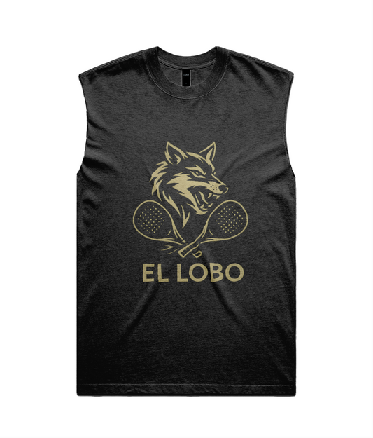 Corcuera El Lobo faded men's padel tank top
