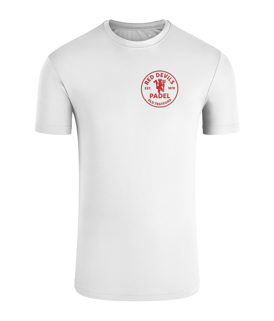 Kids Red Devils club de padel shirt – Old Trafford front