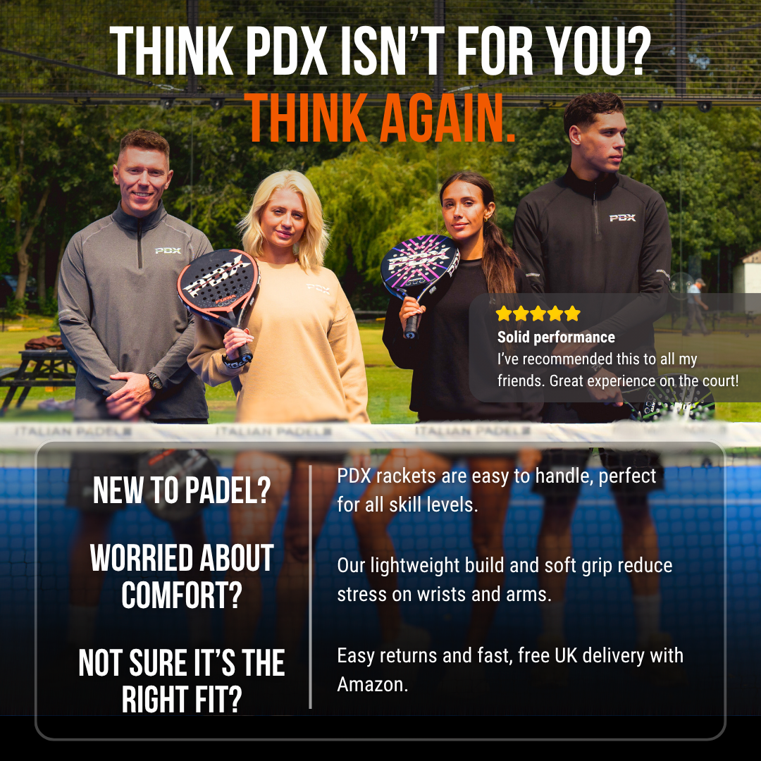 PDX Padel Racket Bag Black & White | Holds 2-4 Rackets | Backpack Convertible | Thermal Compartment