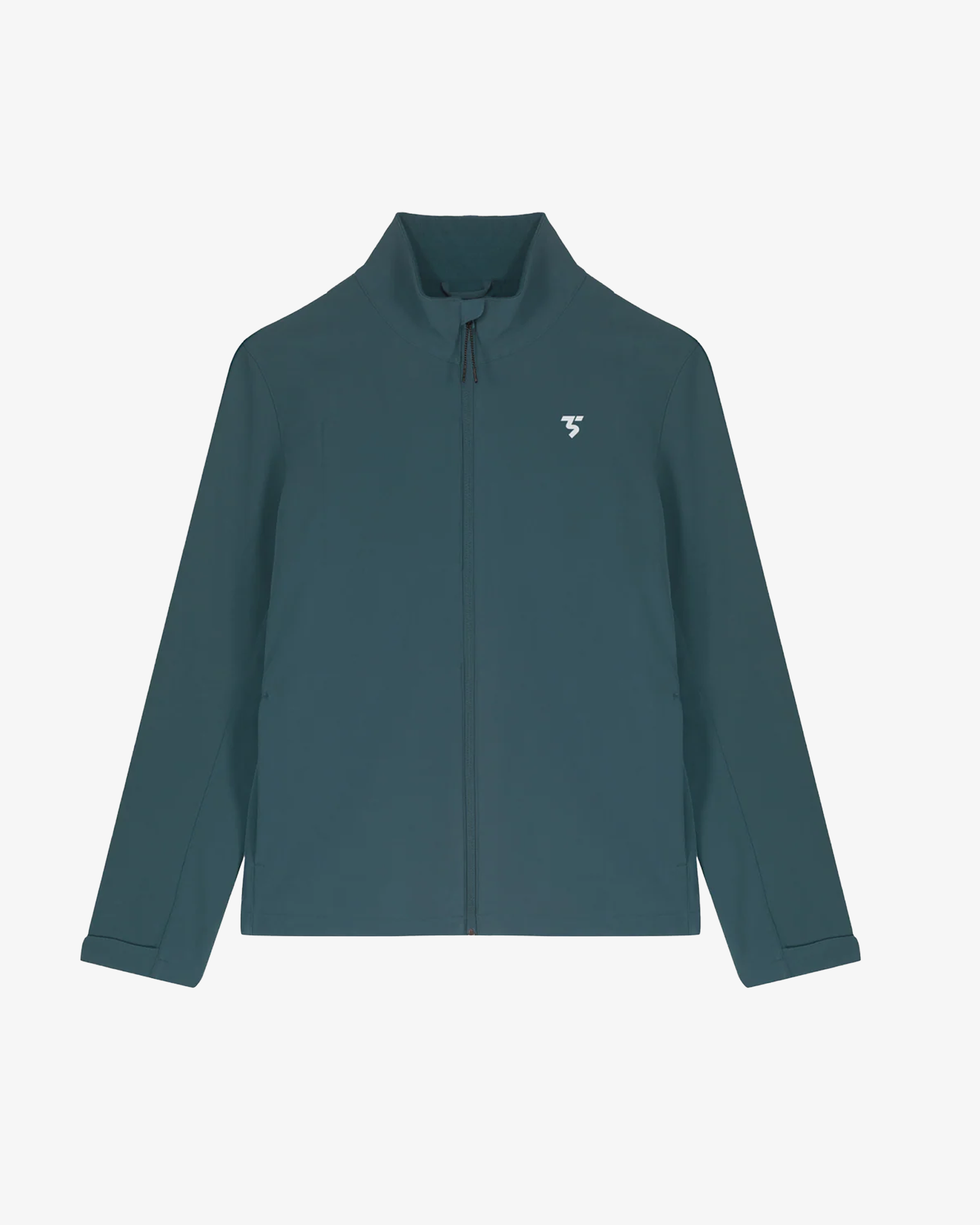 Green jacket with a brand logo on a white background