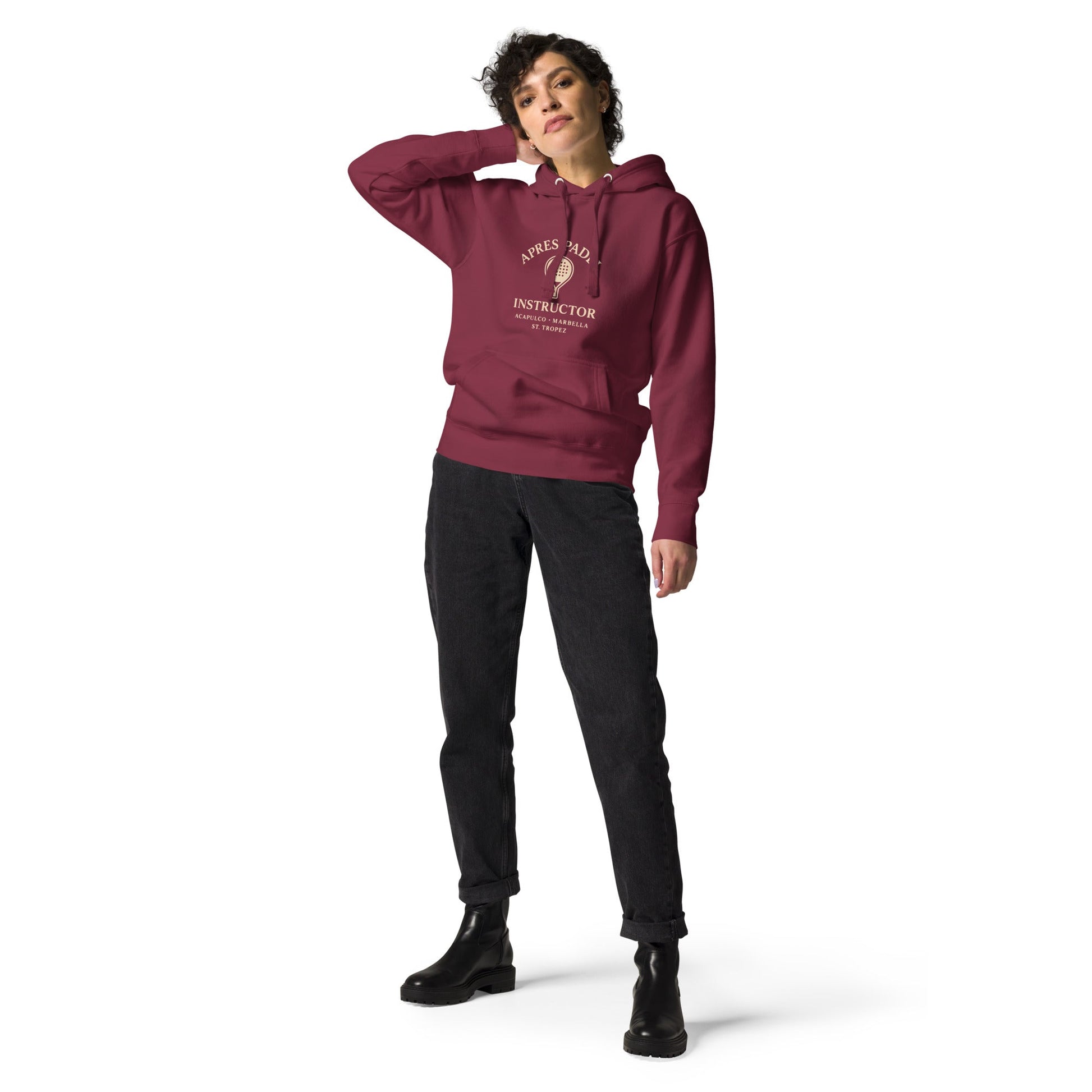 Après Padel Hoodie – unisex padel hoodie, styled shot | Corcuera Padel Club