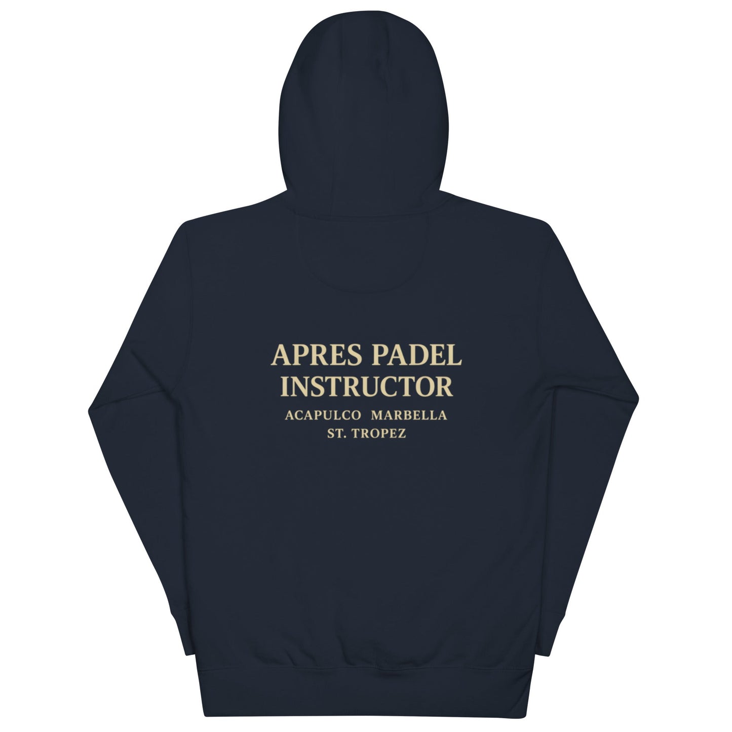 Après Padel Hoodie – unisex padel hoodie, charcoal heather front | Corcuera Padel Club
