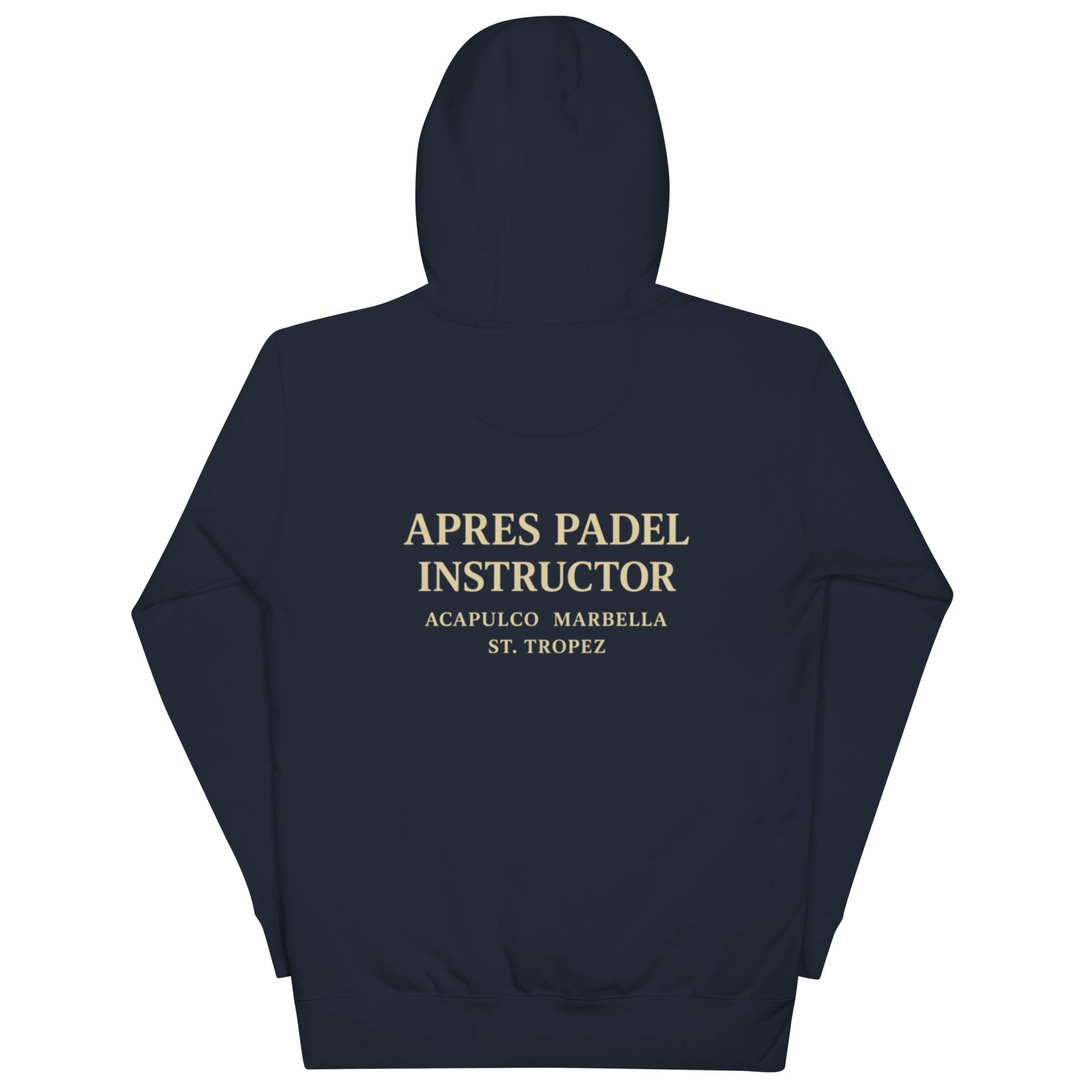 Après Padel Hoodie – unisex padel hoodie, charcoal heather front | Corcuera Padel Club