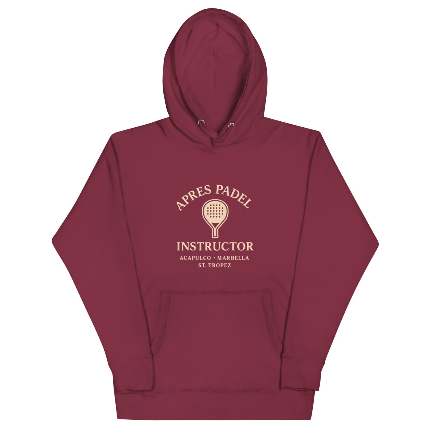 Après Padel Hoodie – unisex padel hoodie, navy blazer back | Corcuera Padel Club