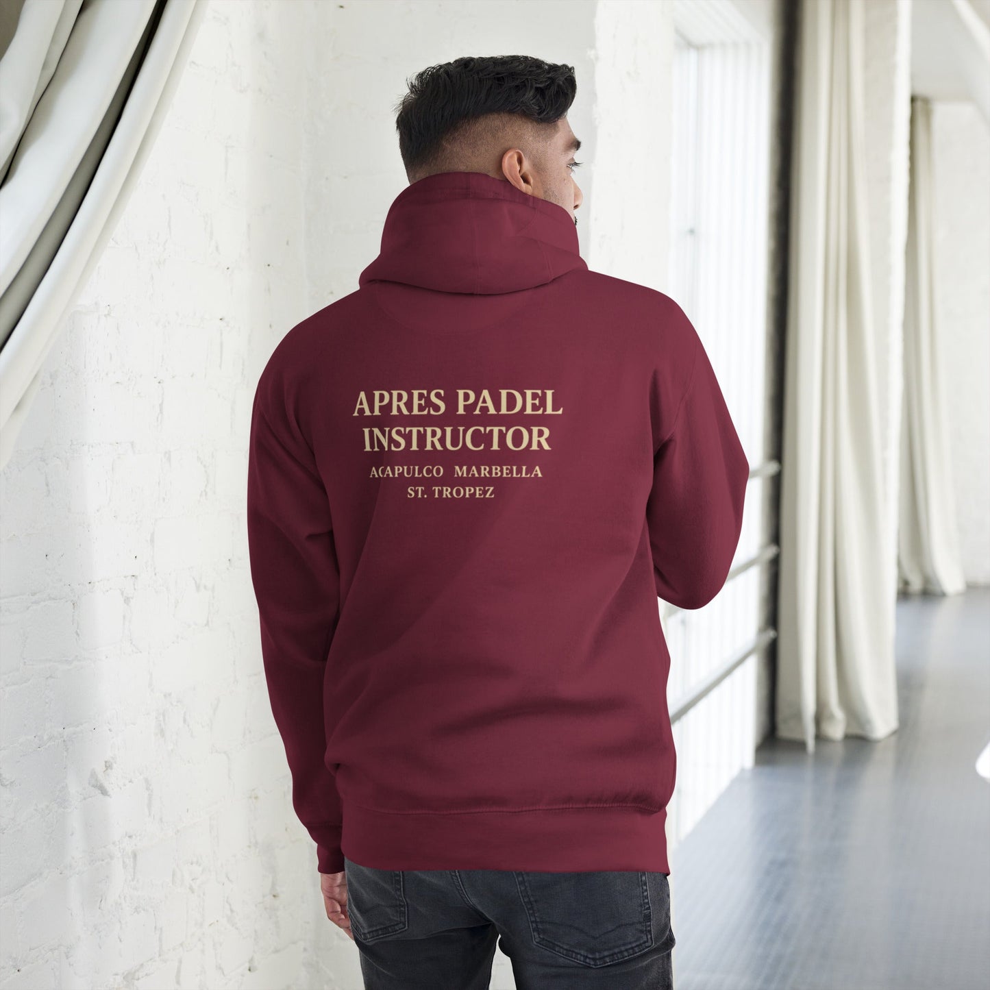 Après Padel Hoodie – unisex padel hoodie, flat lay | Corcuera Padel Club
