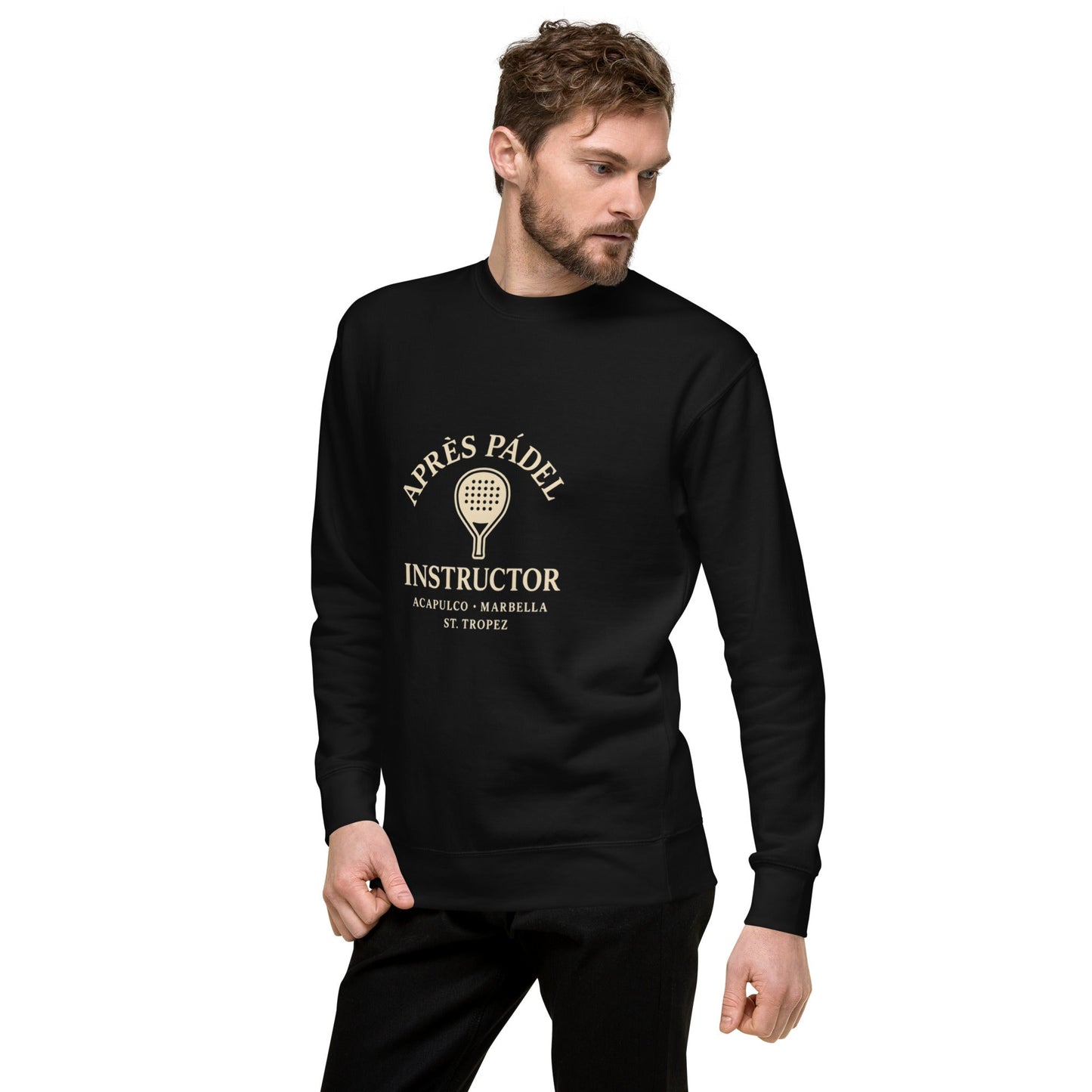 Après Padel Sweatshirt – unisex padel sweatshirt, navy blazer front | Corcuera Padel Club