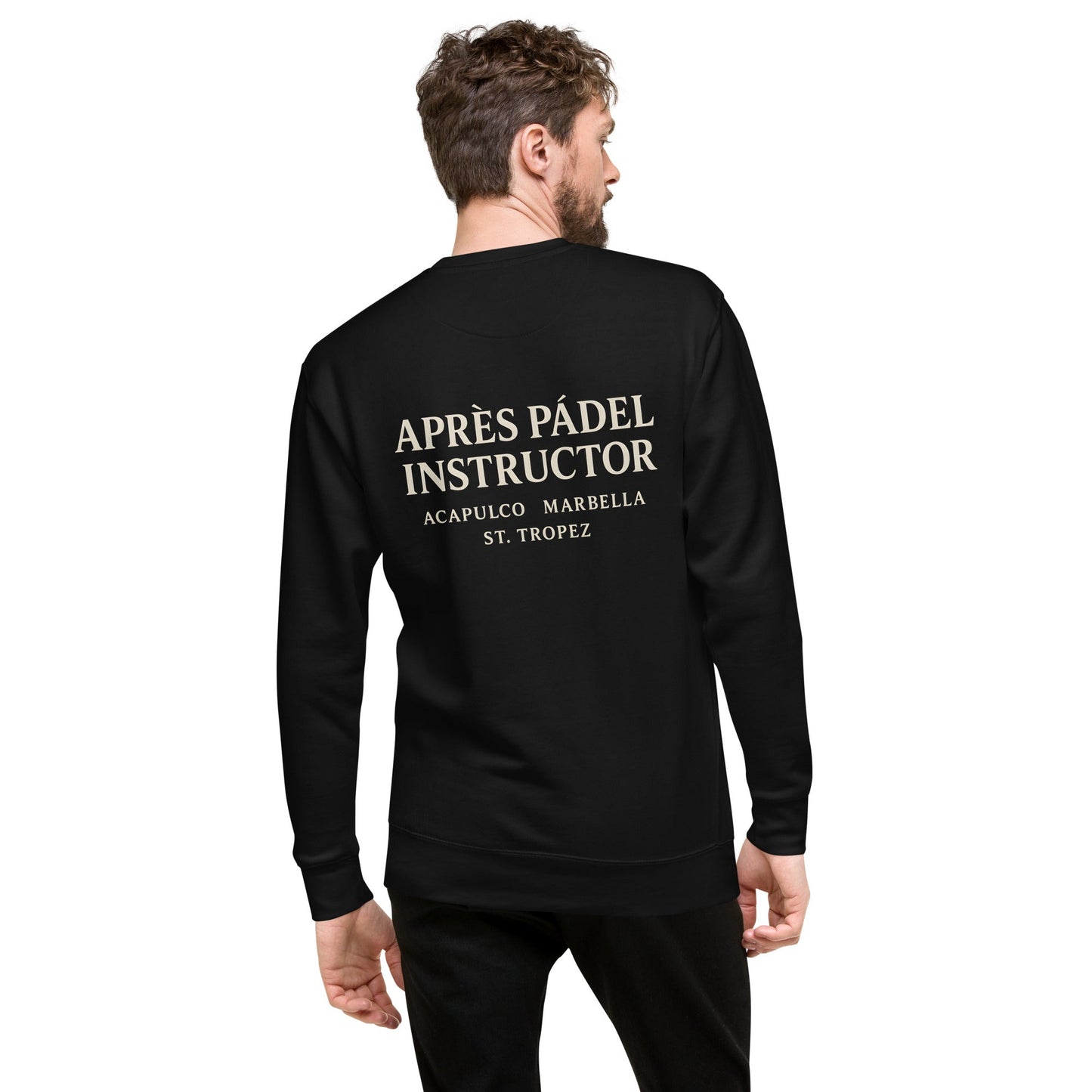 Après Padel Sweatshirt – unisex padel sweatshirt, navy blazer back | Corcuera Padel Club