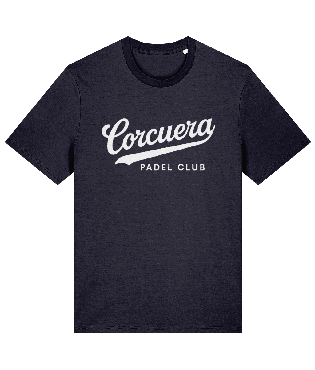Autograph Originals Retro Baseball Padel T-Shirt – unisex dark heather grey padel tee, front | Corcuera Padel Club