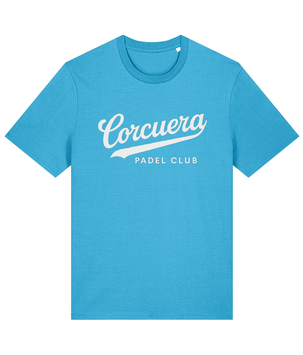 Autograph Originals Retro Baseball Padel T-Shirt – unisex french navy padel tee, front | Corcuera Padel Club