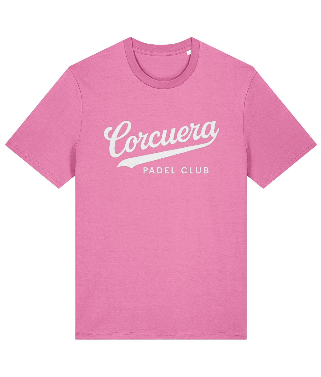 Autograph Originals Retro Baseball Padel T-Shirt – unisex aqua blue padel tee, front | Corcuera Padel Club