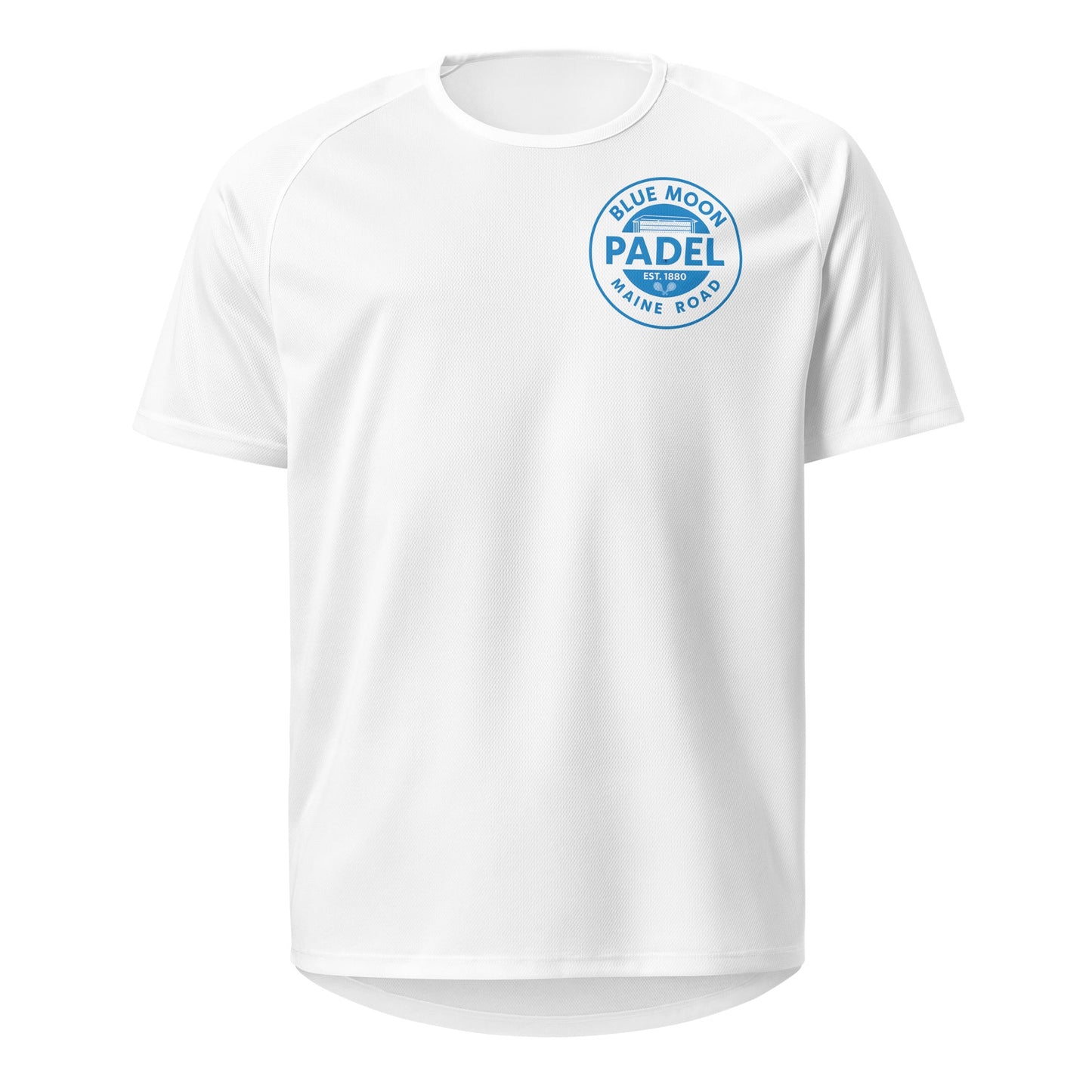 Blue Moon Padel Kippax Main Road Sports Jersey – unisex football-inspired padel jersey, front | Corcuera Padel Club