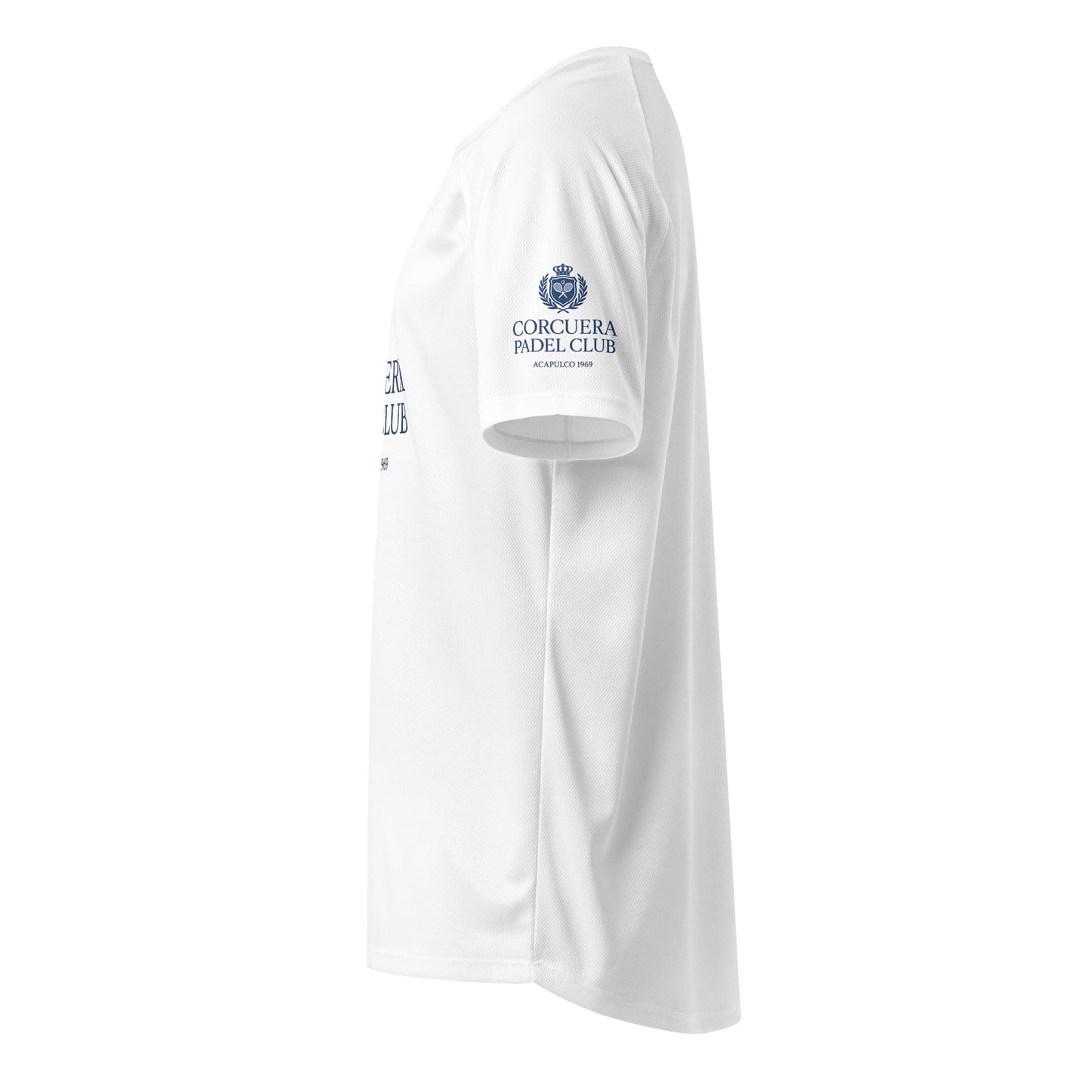 Centre Court Player Padel Performance T-Shirt – unisex performance padel tee, detail | Corcuera Padel Club