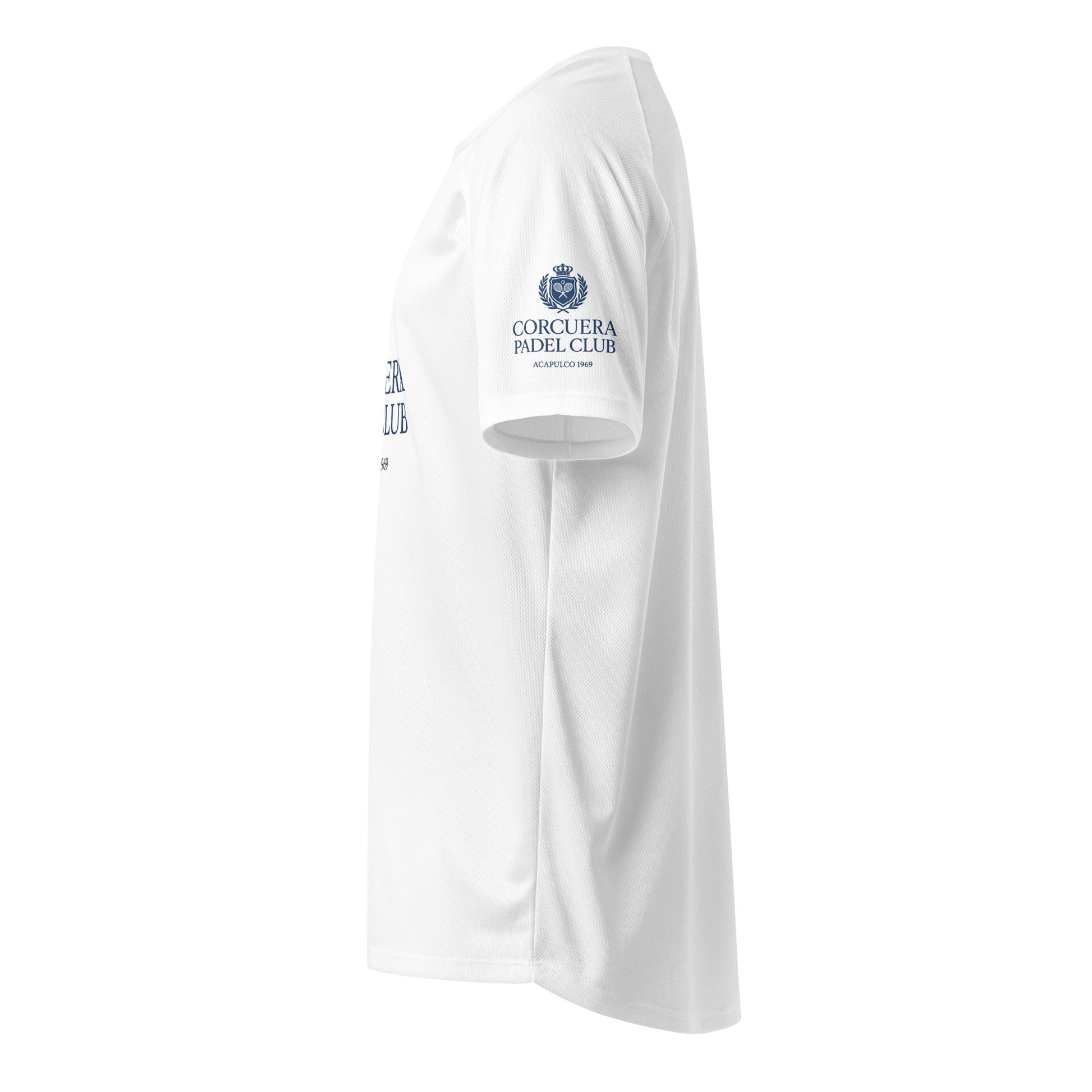 Centre Court Player Padel Performance T-Shirt – unisex performance padel tee, detail | Corcuera Padel Club