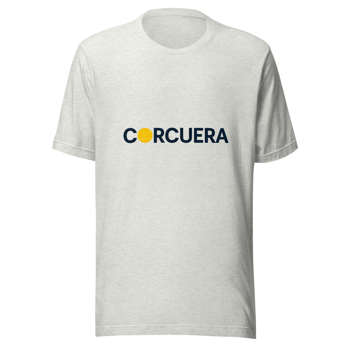 Corcuera Essential Tee in white, front view on plain background