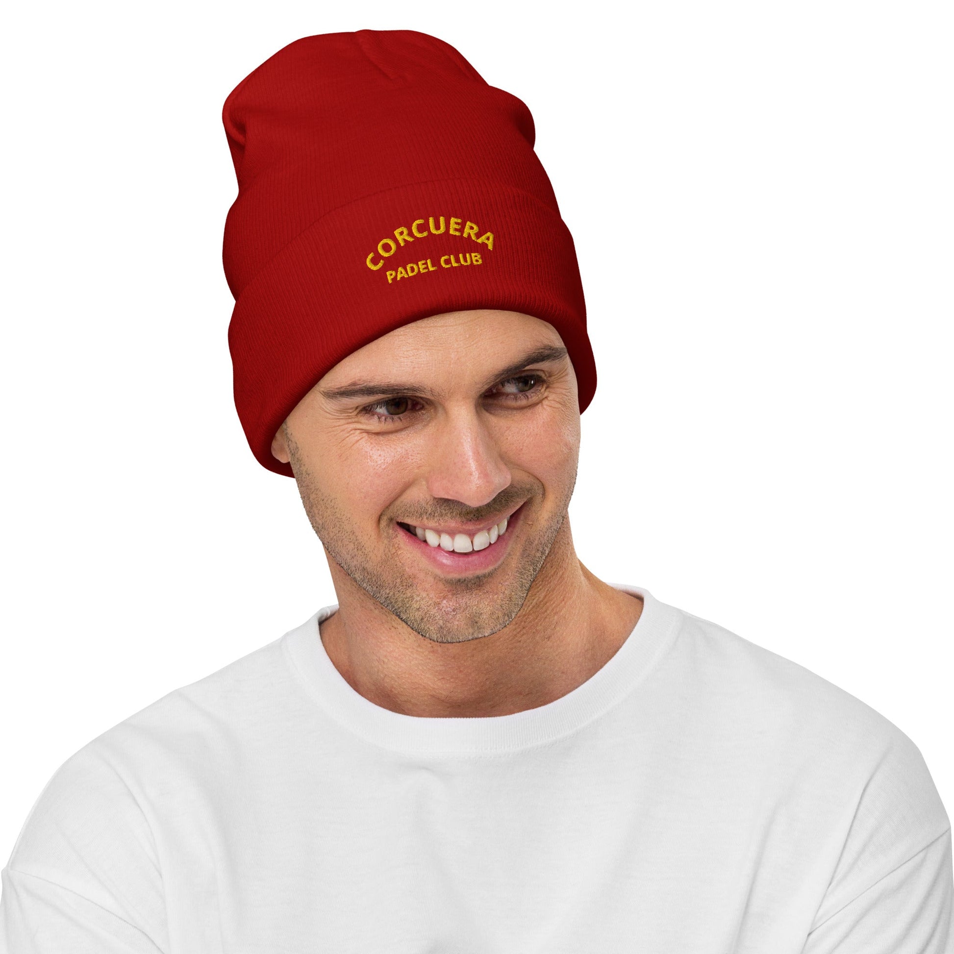 Corcuera Padel Club Embroidered Beanie – gray padel beanie, front | Corcuera Padel Club
