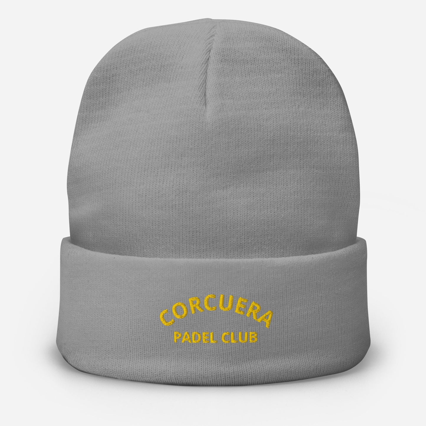 Corcuera Padel Club Embroidered Beanie – padel beanie, detail | Corcuera Padel Club