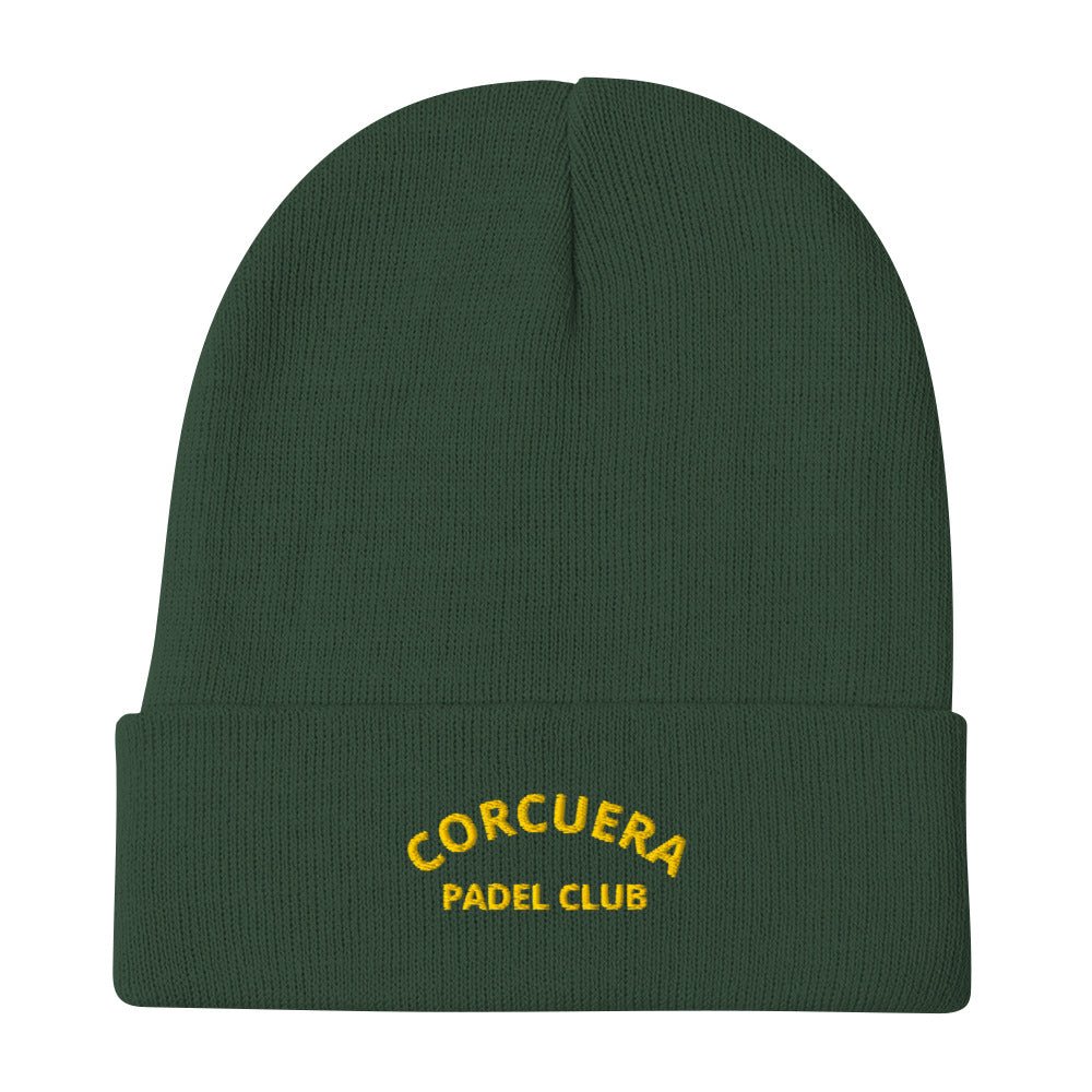 Corcuera Padel Club Embroidered Beanie – padel beanie, alternate angle | Corcuera Padel Club