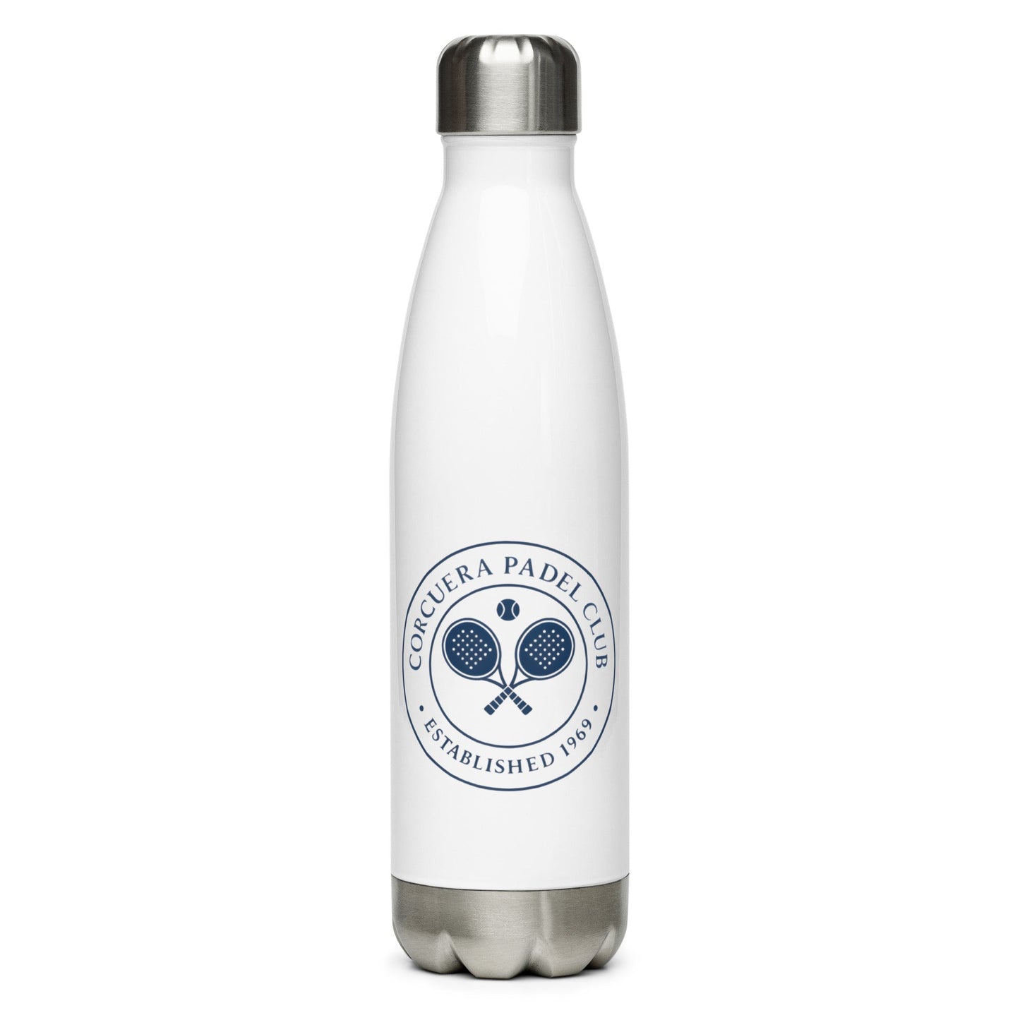 Corcuera Padel Water Bottle 500ml – insulated padel water bottle, front | Corcuera Padel Club