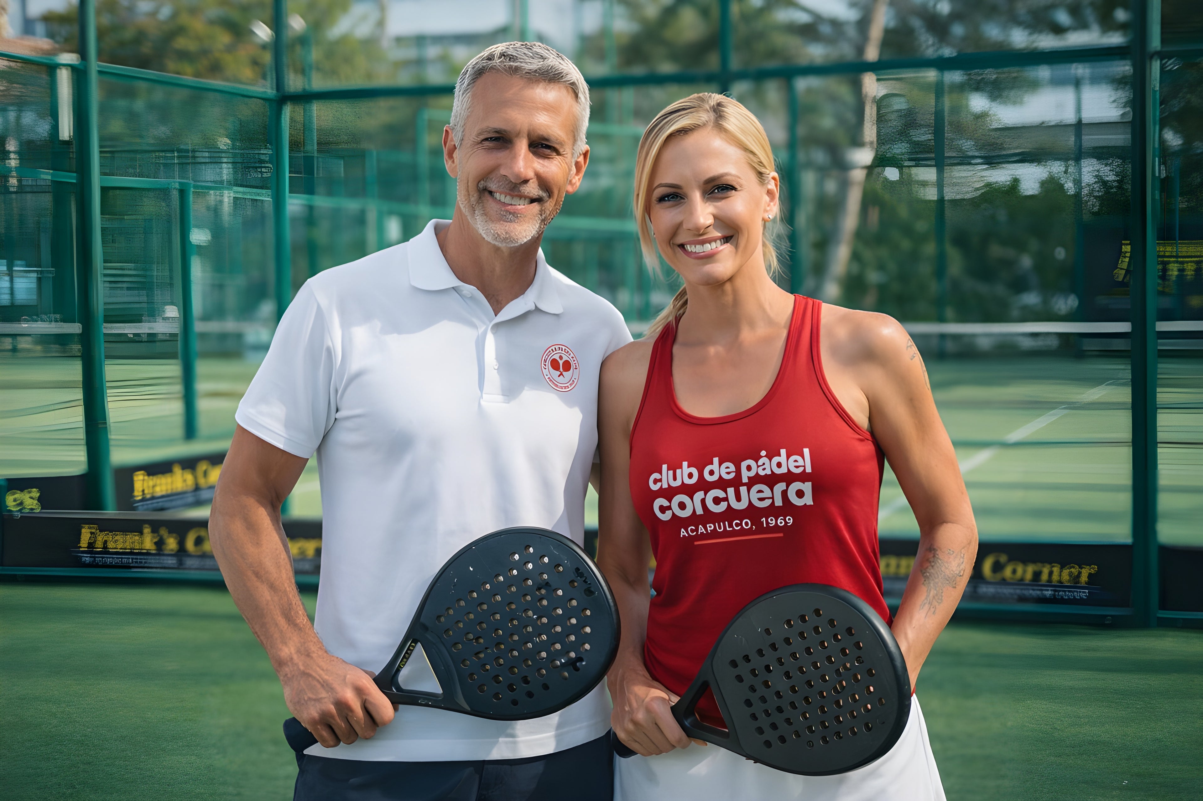 Premium padel clothing worn on court by Corcuera Padel Club a mixed players