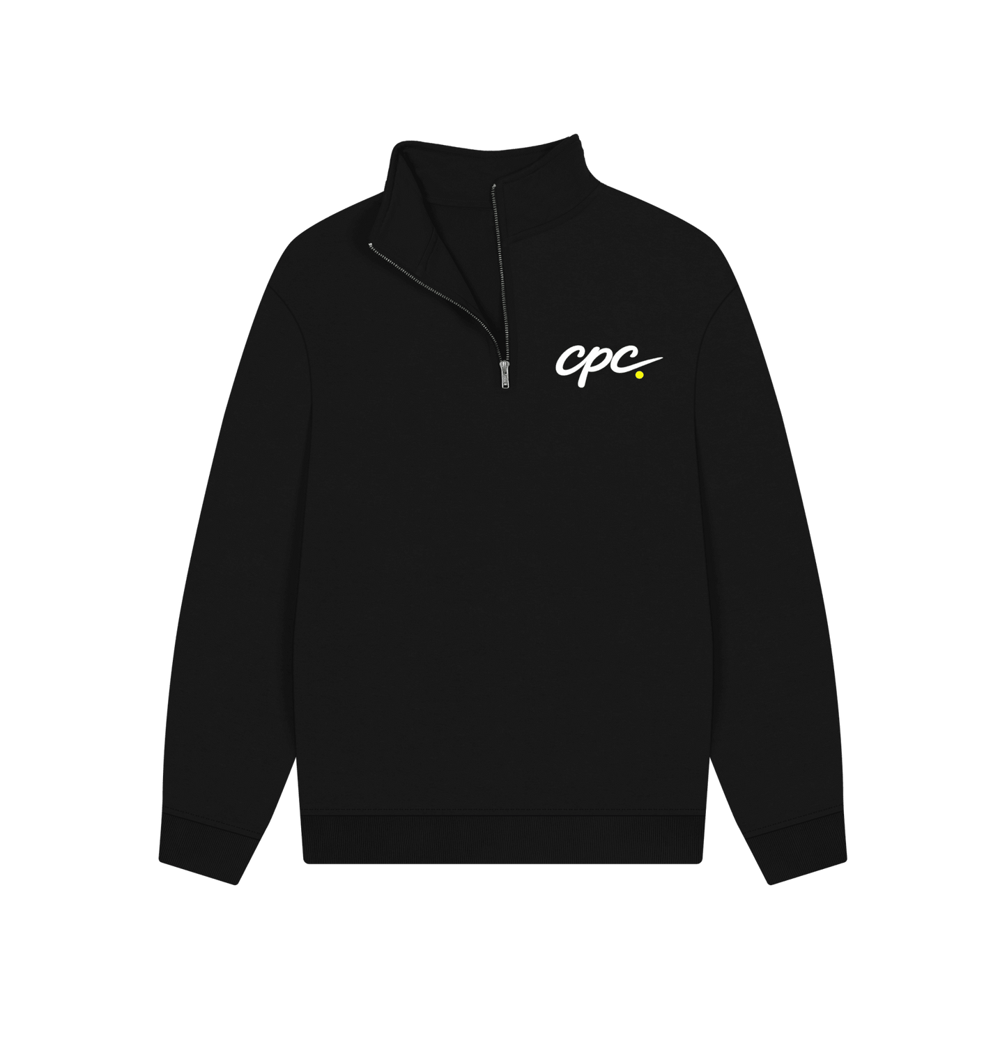 CPC 26 3/4 Sleeve Padel Court Layer Sweatshirt – unisex black padel sweatshirt, front | Corcuera Padel Club