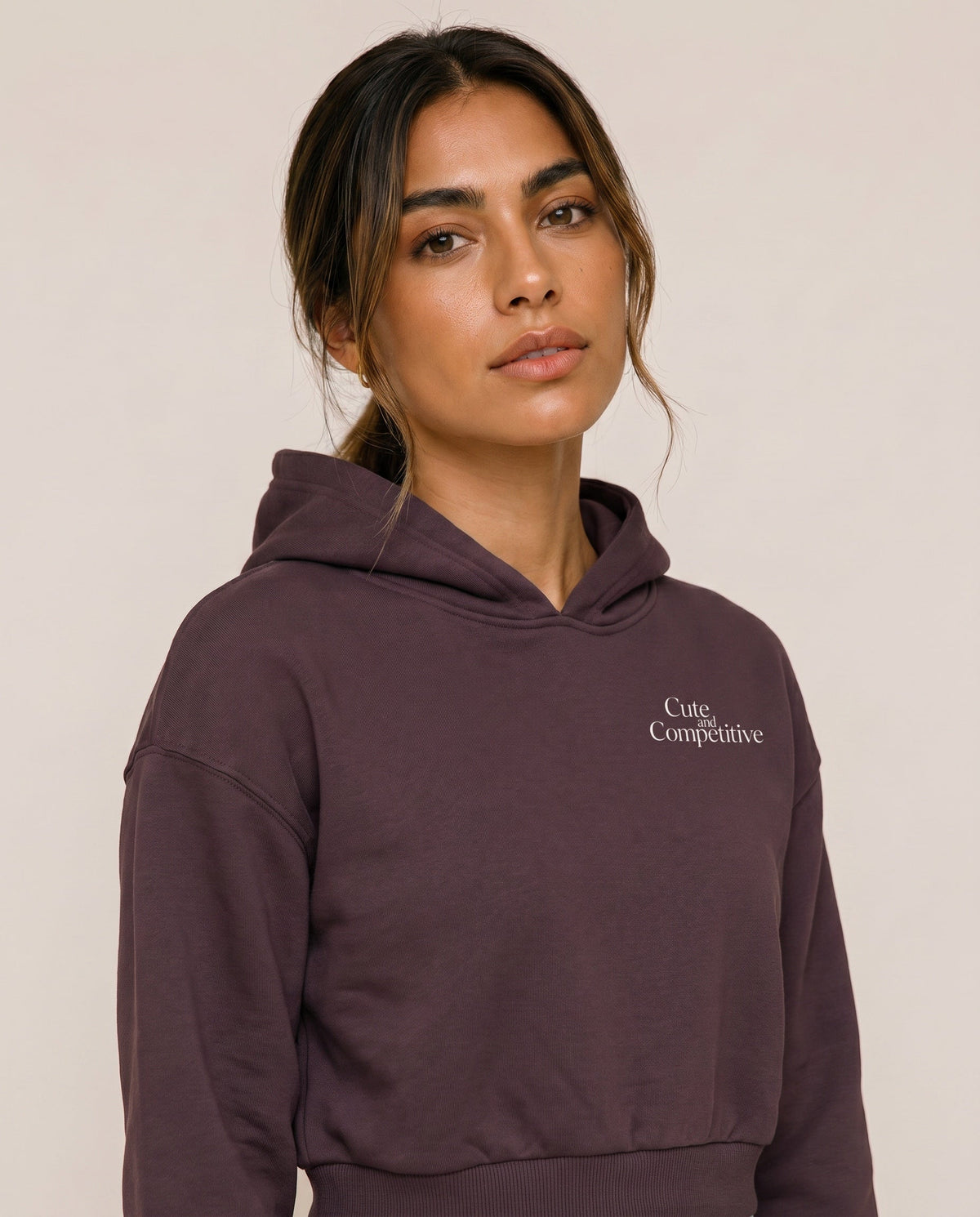 Cute and Competitive Cropped Hoodie