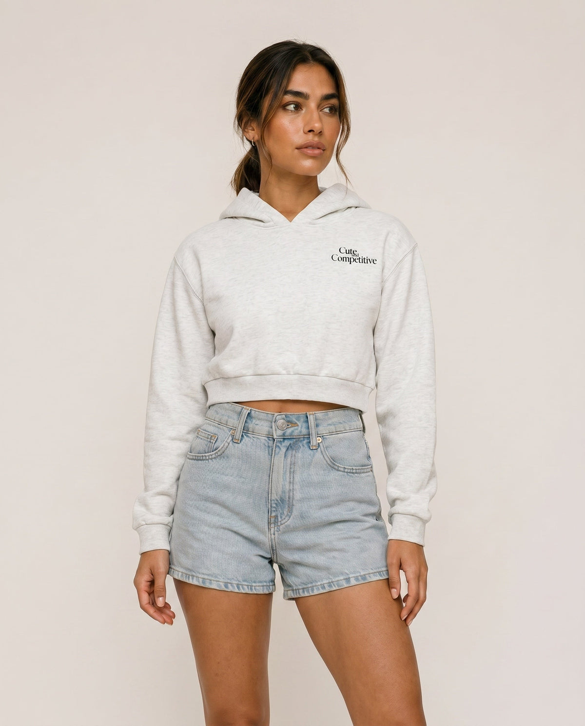 Cute and Competitive Cropped Hoodie