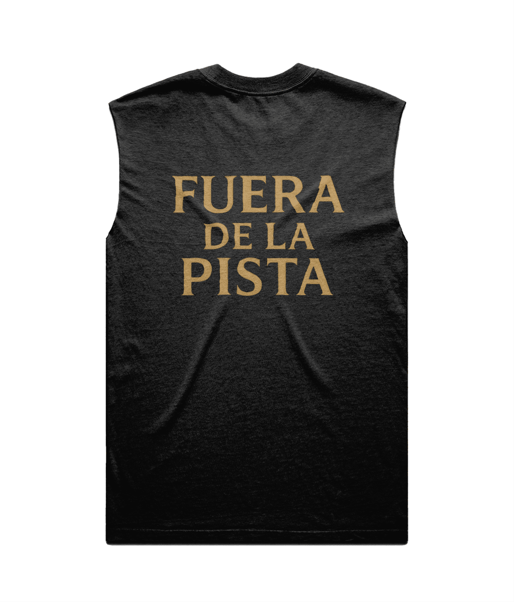 El Lobo the Wolf Heavy Faded Men's Padel Court Tank Top – men's faded grey tank, front | Corcuera Padel Club