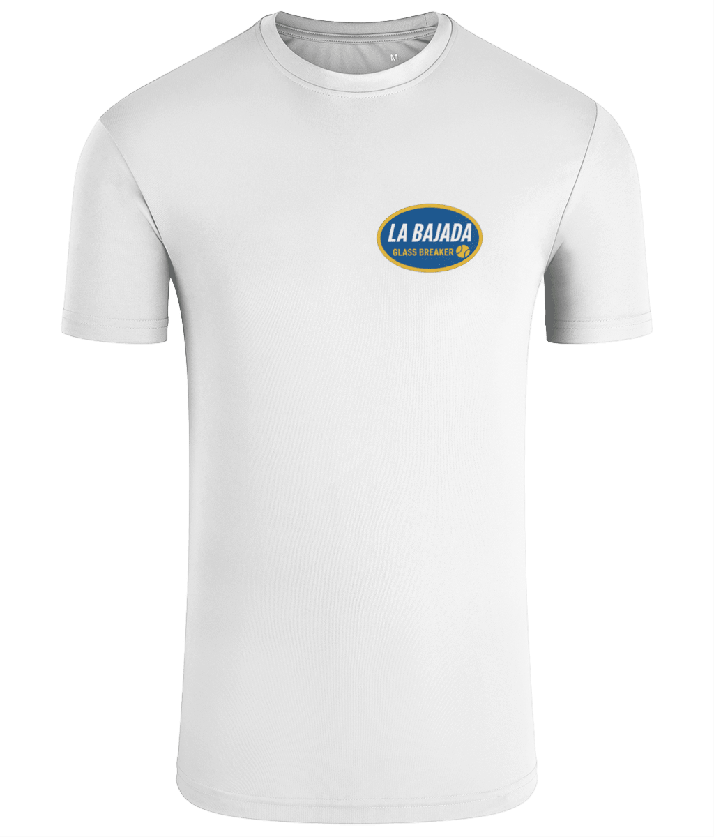 La Bajada Padel Performance T-Shirt — Men's – men's padel performance tee, front | Corcuera Padel Club