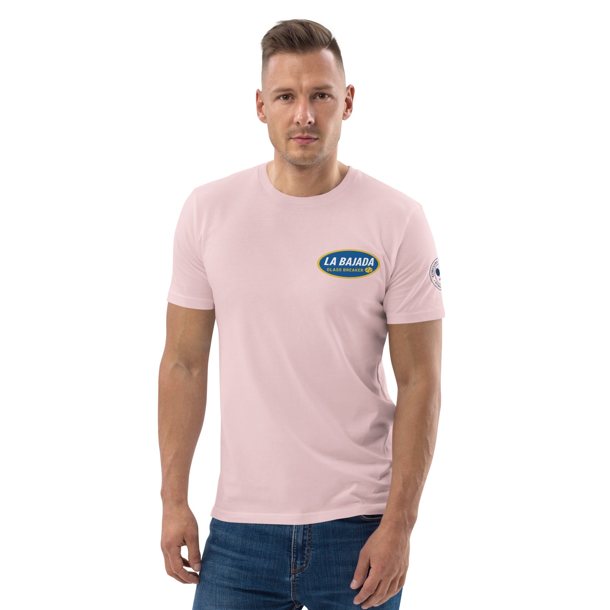 La Bajada Padel T-Shirt Pink - Mens - Corcuera Padel Club