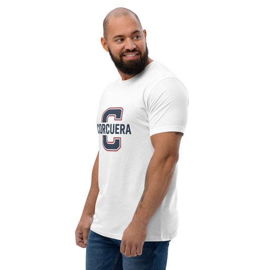 Front view of College Prep Short Sleeve T-Shirt by Corcuera Padel Club – white cotton unisex tee for padel players
