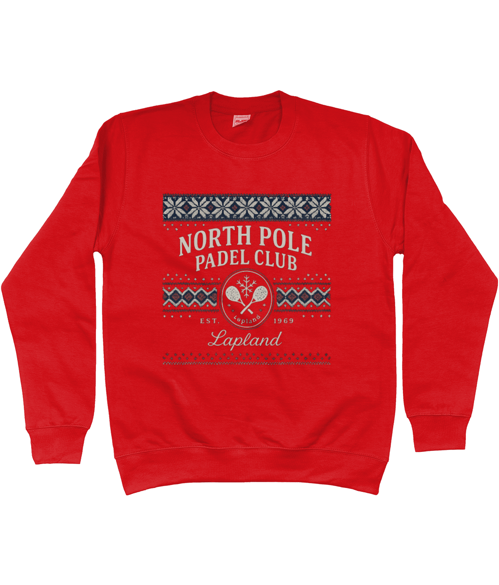 North Pole Padel Club Christmas Jumper — Red Unisex - Corcuera Padel Club
