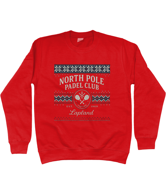 North Pole Padel Club Christmas Jumper — Red Unisex - Corcuera Padel Club