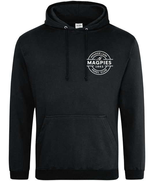 Notts Magpies Padel Club College Style Hoodie – unisex graphite heather padel hoodie, front | Corcuera Padel Club