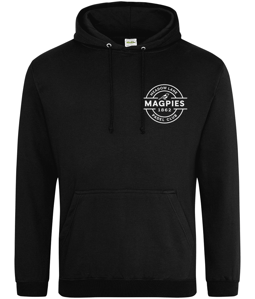 Notts Magpies Padel Club College Style Hoodie – unisex college style padel hoodie, back | Corcuera Padel Club